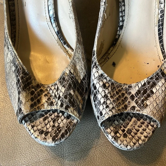 ENZO ANGIOLINI Platform Snakeskin Print Heels Size 7.5 Great Used Condit… - Picture 12 of 12